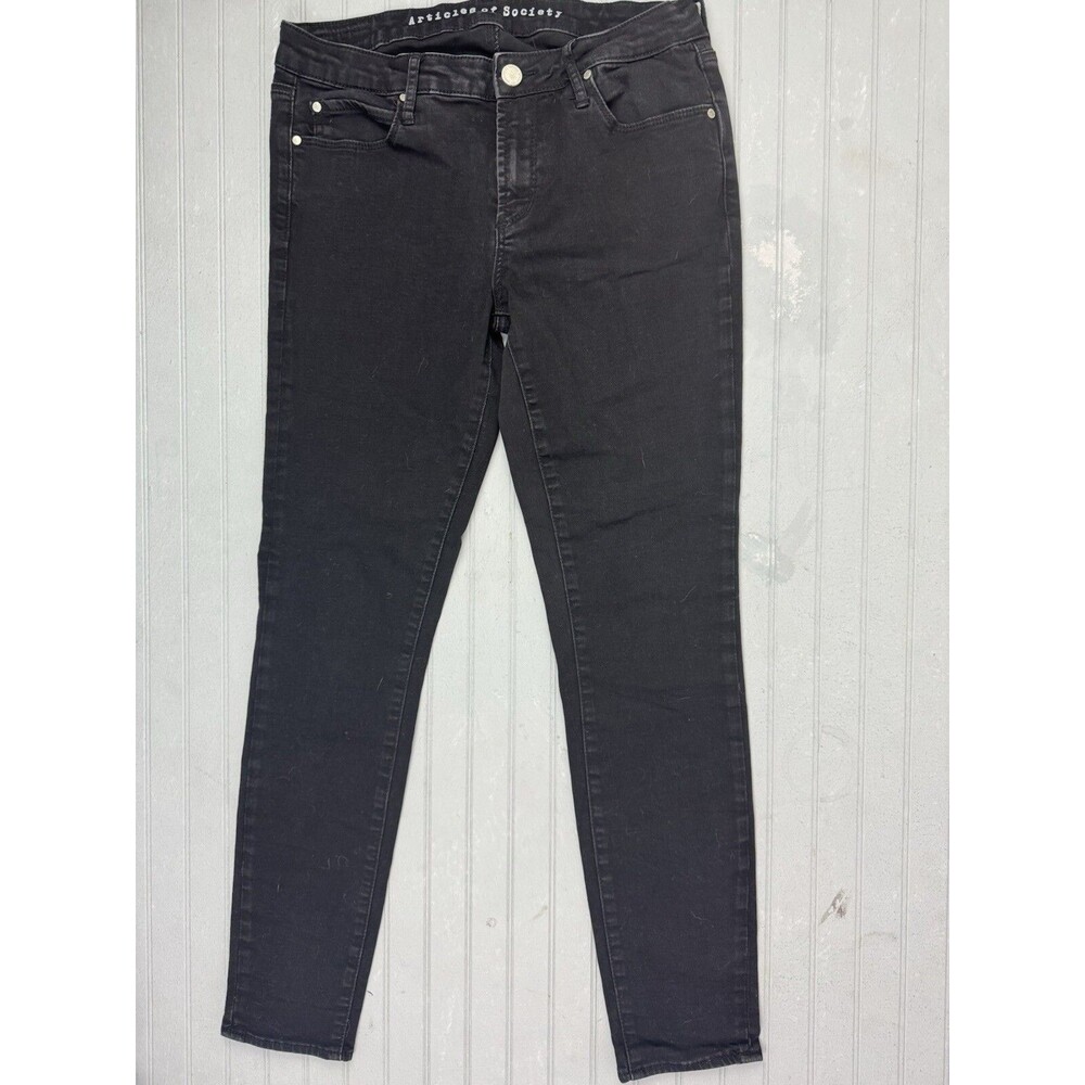 Articles Of Society Size 29 Womens Jeans Black Skinny Stretch Mid Rise
